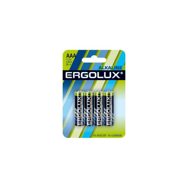 Батарейка Ergolux Alkaline LR03-BL4 AAA, 4 шт.