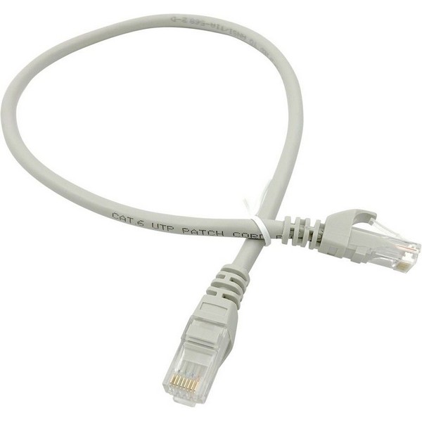 Патч-корд Buro UTP 4 пары cat6 CCA molded RJ-45 2 м, серый