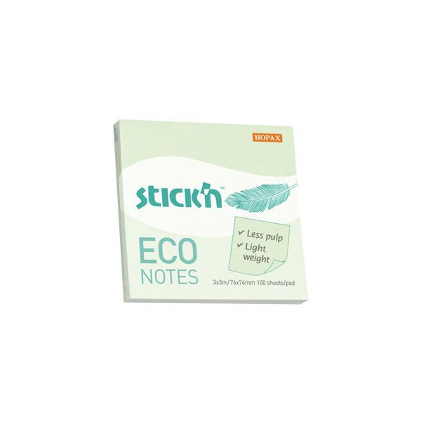 Самоклеящийся блок Stick`n ECO 21748 76x76 мм 100 л. 1 цв.