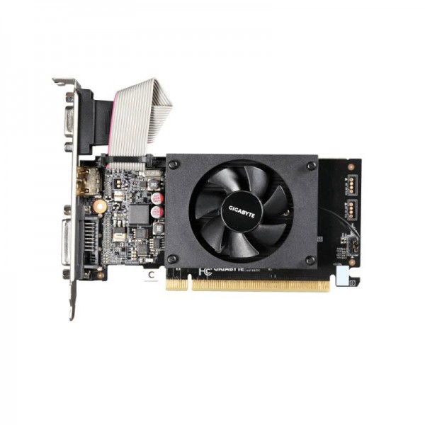 Видеокарта Gigabyte NVIDIA GeForce GT 710 (GV-N710D3-2GL) GV-N710D3-2GL, 2 Гб, DDR3